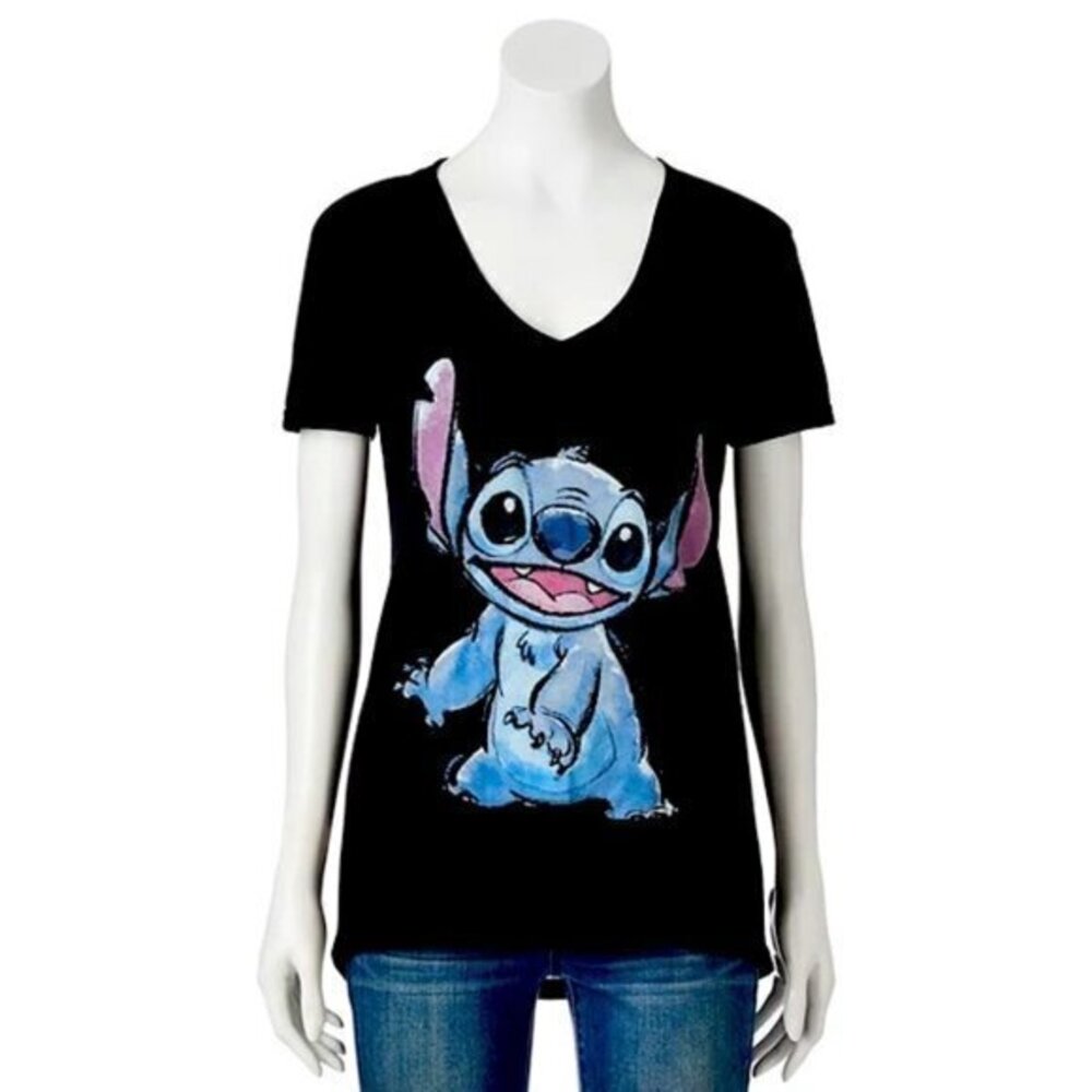 Disneyland Disney Lilo & Stitch Black Graphic Shirt Ears Up Size XL NWOT #6824